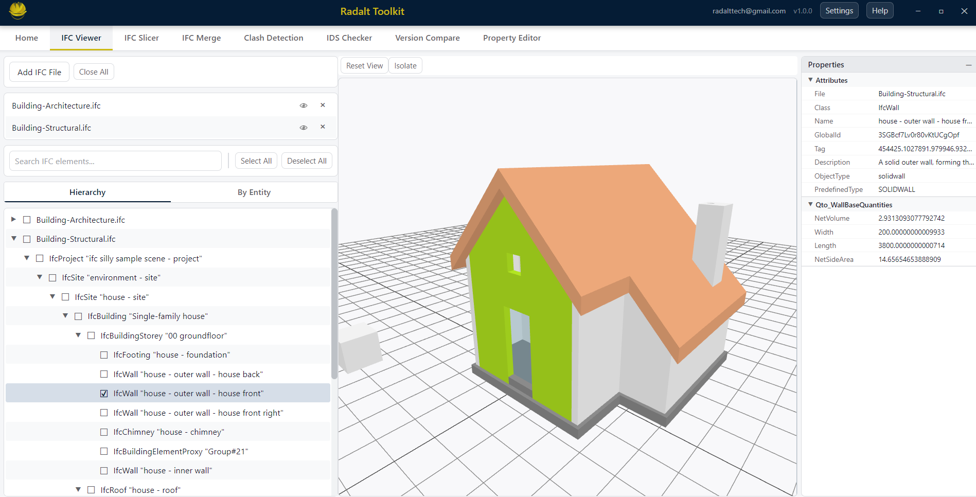 IFC Property Editor — View and Edit IFC Properties | Radalt Toolkit